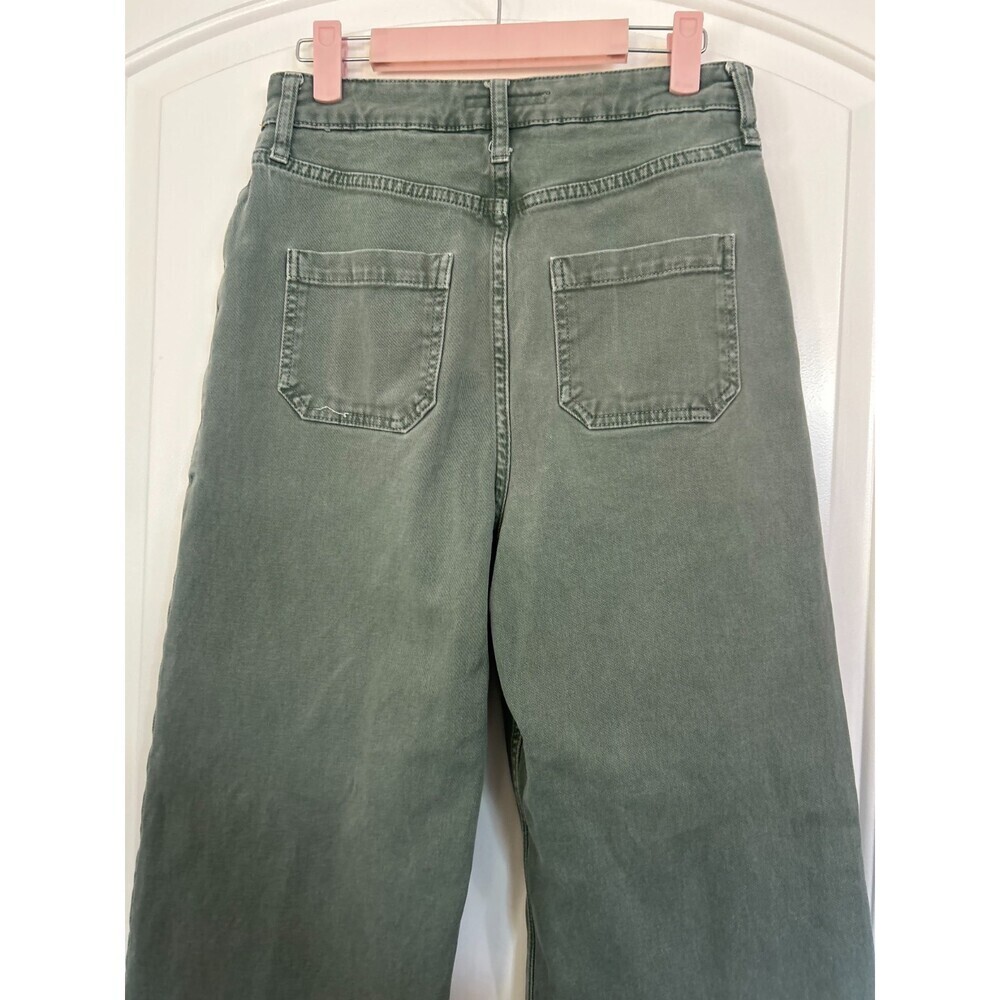 Boden Olive Green Wide Leg Utility Pants Size 6R chic minimalist retro boho 90s - Picture 5 of 12